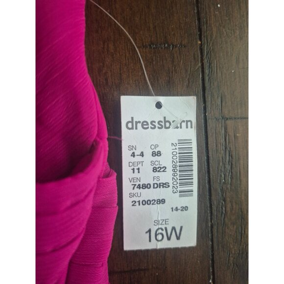 Dressbarn Womens Fuchsia Sleeveless Dress 16W - Picture 4 of 7